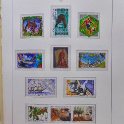 Collection timbres de Nouvelle Calédonie 1959-2014 oblitérés en album Leuchtturm.