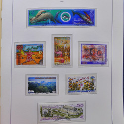 Collection timbres de Nouvelle Calédonie 1959-2014 oblitérés en album Leuchtturm.