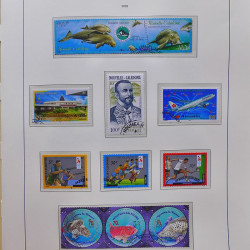 Collection timbres de Nouvelle Calédonie 1959-2014 oblitérés en album Leuchtturm.