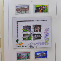 Collection timbres de Nouvelle Calédonie 1959-2014 oblitérés en album Leuchtturm.