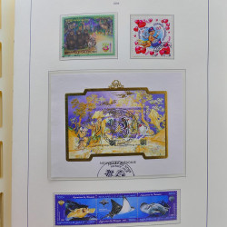 Collection timbres de Nouvelle Calédonie 1959-2014 oblitérés en album Leuchtturm.