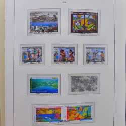 Collection timbres de Nouvelle Calédonie 1959-2014 oblitérés en album Leuchtturm.