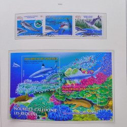 Collection timbres de Nouvelle Calédonie 1959-2014 oblitérés en album Leuchtturm.