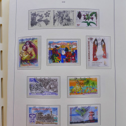 Collection timbres de Nouvelle Calédonie 1959-2014 oblitérés en album Leuchtturm.