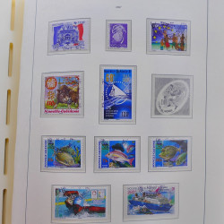 Collection timbres de Nouvelle Calédonie 1959-2014 oblitérés en album Leuchtturm.