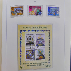 Collection timbres de Nouvelle Calédonie 1959-2014 oblitérés en album Leuchtturm.
