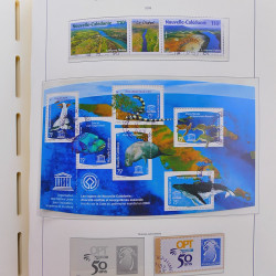 Collection timbres de Nouvelle Calédonie 1959-2014 oblitérés en album Leuchtturm.