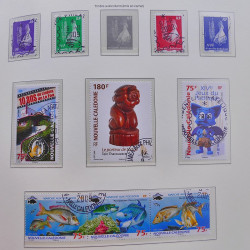 Collection timbres de Nouvelle Calédonie 1959-2014 oblitérés en album Leuchtturm.