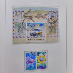 Collection timbres de Nouvelle Calédonie 1959-2014 oblitérés en album Leuchtturm.