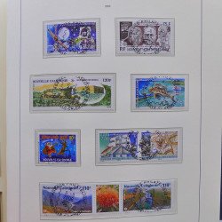 Collection timbres de Nouvelle Calédonie 1959-2014 oblitérés en album Leuchtturm.