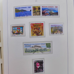 Collection timbres de Nouvelle Calédonie 1959-2014 oblitérés en album Leuchtturm.