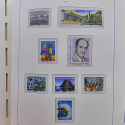 Collection timbres de Nouvelle Calédonie 1959-2014 oblitérés en album Leuchtturm.
