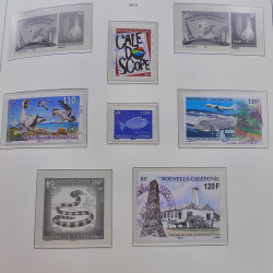 Collection timbres de Nouvelle Calédonie 1959-2014 oblitérés en album Leuchtturm.