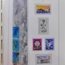 Collection timbres de Nouvelle Calédonie 1959-2014 oblitérés en album Leuchtturm.