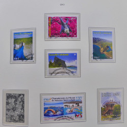 Collection timbres de Nouvelle Calédonie 1959-2014 oblitérés en album Leuchtturm.