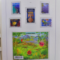 Collection timbres de Nouvelle Calédonie 1959-2014 oblitérés en album Leuchtturm.
