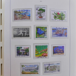 Collection timbres de Nouvelle Calédonie 1959-2014 oblitérés en album Leuchtturm.