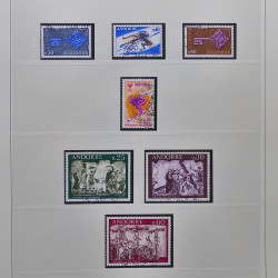 Collection timbres d'Andorre Français 1931-2015 oblitérés en 2 albums Safe.