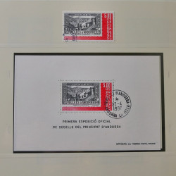 Collection timbres d'Andorre Français 1931-2015 oblitérés en 2 albums Safe.