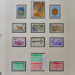 Collection timbres d'Andorre Français 1931-2015 oblitérés en 2 albums Safe.
