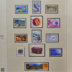 Collection timbres d'Andorre Français 1931-2015 oblitérés en 2 albums Safe.