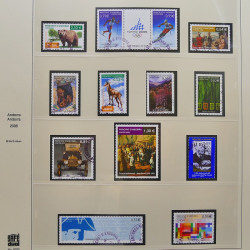 Collection timbres d'Andorre Français 1931-2015 oblitérés en 2 albums Safe.