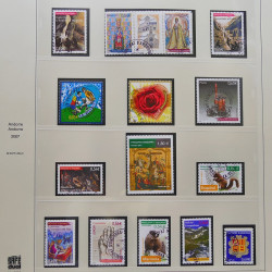 Collection timbres d'Andorre Français 1931-2015 oblitérés en 2 albums Safe.