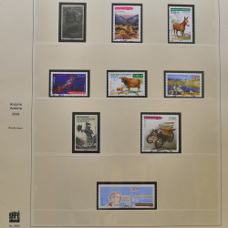 Collection timbres d'Andorre Français 1931-2015 oblitérés en 2 albums Safe.