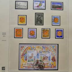 Collection timbres d'Andorre Français 1931-2015 oblitérés en 2 albums Safe.