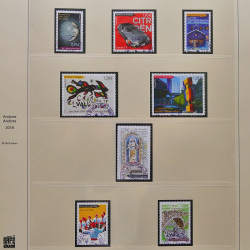 Collection timbres d'Andorre Français 1931-2015 oblitérés en 2 albums Safe.