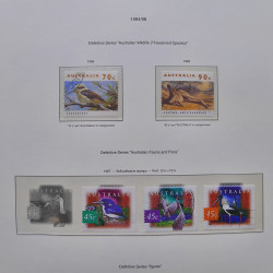 Collection timbres d'Australie 1996-2010 oblitérés en album Leuchtturm.