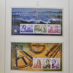 Collection timbres d'Australie 1996-2010 oblitérés en album Leuchtturm.