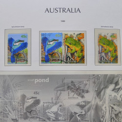 Collection timbres d'Australie 1996-2010 oblitérés en album Leuchtturm.