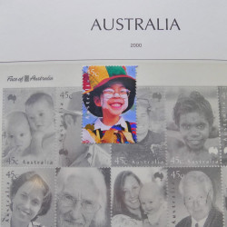 Collection timbres d'Australie 1996-2010 oblitérés en album Leuchtturm.