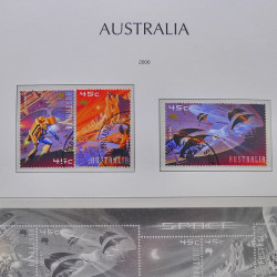 Collection timbres d'Australie 1996-2010 oblitérés en album Leuchtturm.
