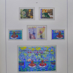 Collection timbres d'Australie 1996-2010 oblitérés en album Leuchtturm.