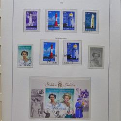 Collection timbres d'Australie 1996-2010 oblitérés en album Leuchtturm.