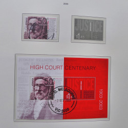 Collection timbres d'Australie 1996-2010 oblitérés en album Leuchtturm.