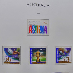 Collection timbres d'Australie 1996-2010 oblitérés en album Leuchtturm.