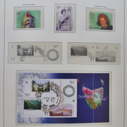 Collection timbres d'Australie 1996-2010 oblitérés en album Leuchtturm.