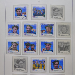 Collection timbres d'Australie 1996-2010 oblitérés en album Leuchtturm.