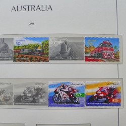 Collection timbres d'Australie 1996-2010 oblitérés en album Leuchtturm.