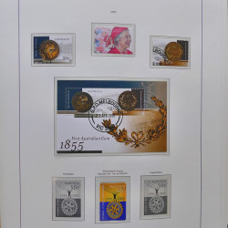 Collection timbres d'Australie 1996-2010 oblitérés en album Leuchtturm.