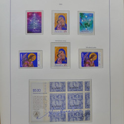 Collection timbres d'Australie 1996-2010 oblitérés en album Leuchtturm.