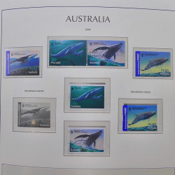 Collection timbres d'Australie 1996-2010 oblitérés en album Leuchtturm.