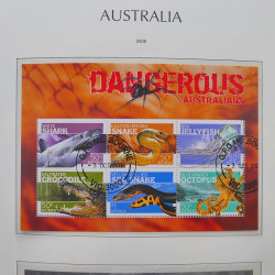 Collection timbres d'Australie 1996-2010 oblitérés en album Leuchtturm.
