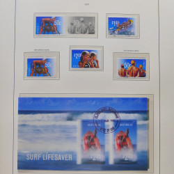 Collection timbres d'Australie 1996-2010 oblitérés en album Leuchtturm.
