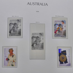 Collection timbres d'Australie 1996-2010 oblitérés en album Leuchtturm.