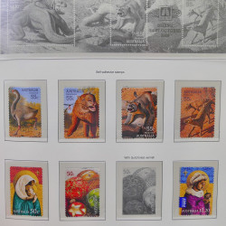 Collection timbres d'Australie 1996-2010 oblitérés en album Leuchtturm.