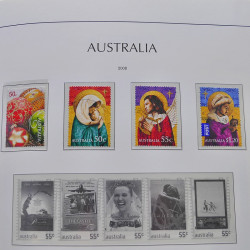 Collection timbres d'Australie 1996-2010 oblitérés en album Leuchtturm.